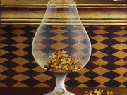 Puzzle (olio e tempere su foglia d'oro su tavola cm 40x35)