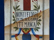 Non ti fidar (olio su tela,  cm. 90x30)