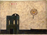 La Casa del Marinaio (bitume,tempera,olio su carta cm.56x76)