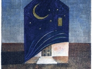 La Casa della Notte (acquaforte-acquatinta col.a mano, lastra mm.136x160)