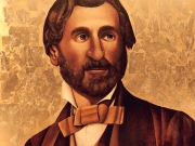 Giuseppe Verdi nel 1849 (olio e foglia d'oro su tavola cm.163,5x163,5)