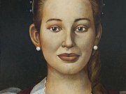 Ritratto di E. Elisa ( olio su tavola cm 40x30)